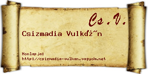 Csizmadia Vulkán névjegykártya